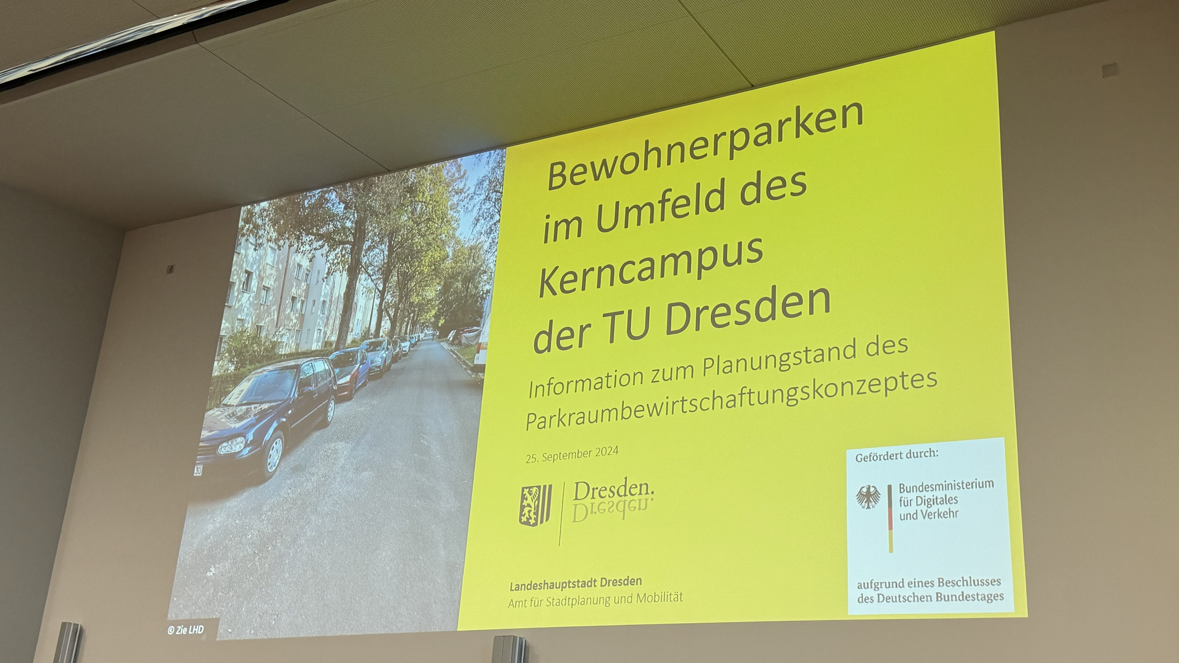 Bericht: Vorstellung des Parkraumkonzepts auf und im Umfeld des Campus der TU Dresden